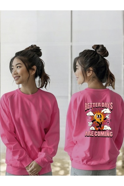 ArtYus سويت شيرت للجنسين بأكمام طويلة مطبوع عليه Better Days Coming وياقة على...