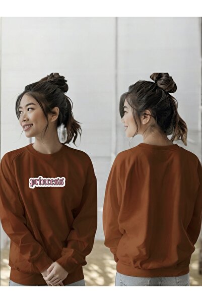 ArtYus Mânecă lungă unisex Princess Transfer cu imprimeu guler rotund piese S...