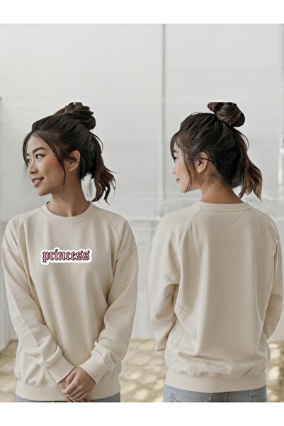 ArtYus Mânecă lungă unisex Princess Transfer cu imprimeu guler rotund piese S...