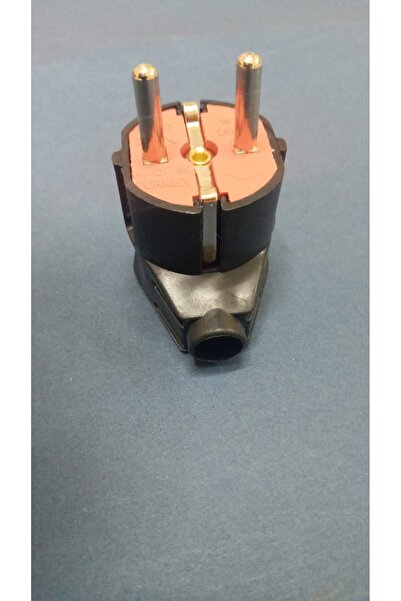 BERKS L Tipi Topraklamalı Kauçuk Erkek Fiş 50 adet 1 kutu Siyah. Bakır kontaklı