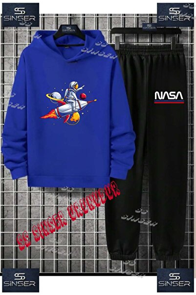 SS SİNSER Children's Unisex Printed Hooded Tracksuit Set with the Text: "Astr...