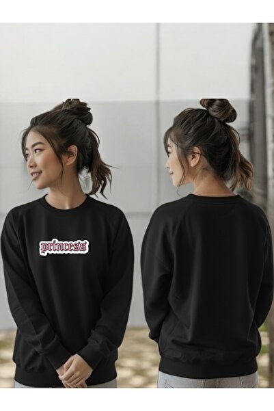 ArtYus Унисекс дълъг ръкав принцеса трансфер печат велосипед врата суитшърт