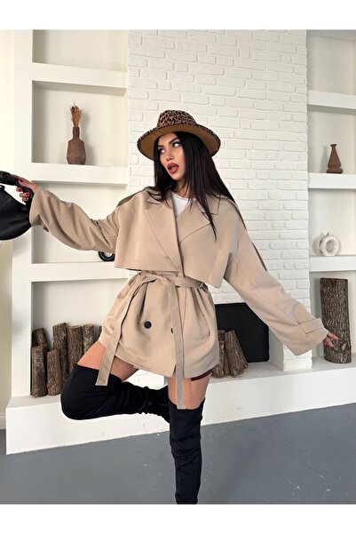 Ekim Store Dizüstü Düğmeli Bağlamalı Trenç