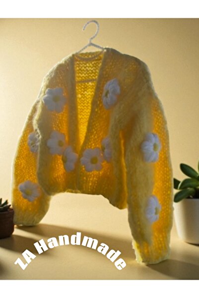 ZAHandmade Hand-Knitted Moher Cardigan