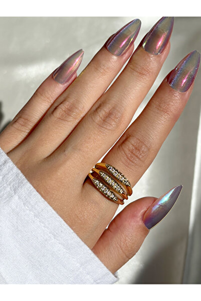 Eylülün Takısı Women's Gold Color Stone Ring