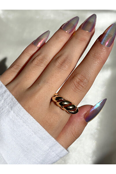 Eylülün Takısı Women's Gold Color Twist Ring