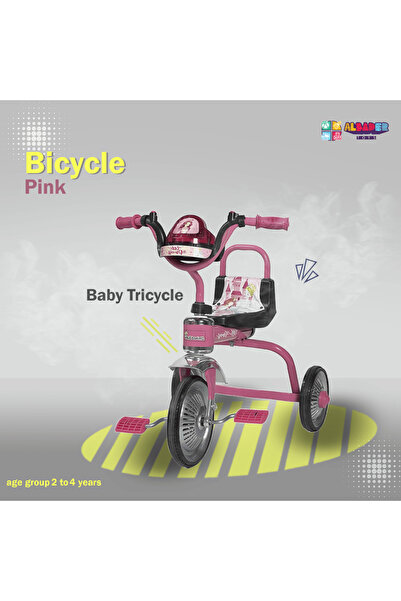 ALBADER Tricycles For Children, Kids Bike With One Seat, Steel Trikes For Children With Music & Light