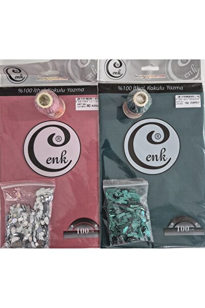 Cenk 2'li Yazma İp ve Boncuk Kombini Zümrüt ve Kiraz