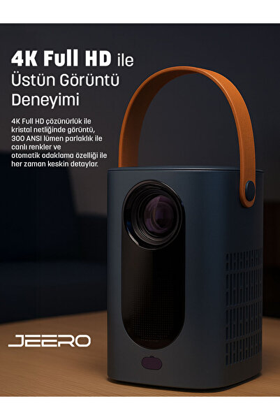 jeero Hy6 Ev Sinema Projeksiyon Cihazı (Hediye Ayak -Türkçe Menü)