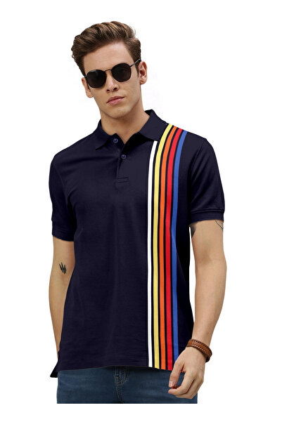 LAUREN SMITH Men’s Cotton Rich Polo T-shirt in Stripes