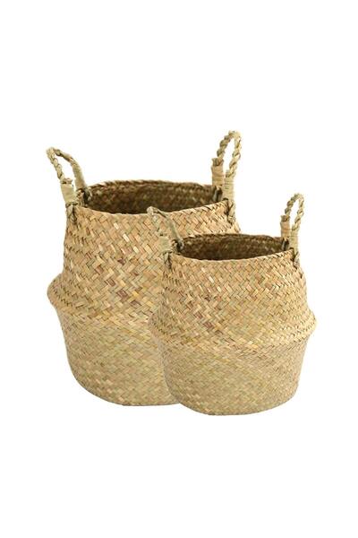 PA Wicker basket decorated with cotton ribbons