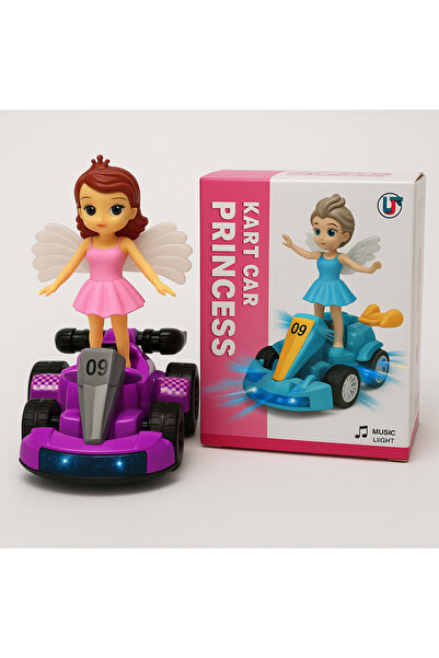 TSUMAB Kart Car Princess Toy with Music & Lights – Fairy Doll on Racing Car