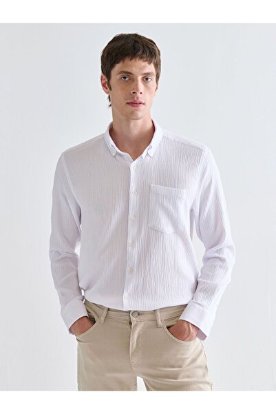 LC Waikiki Ανδρικό πουκάμισο LCWAIKIKI Classic με κανονική εφαρμογή, μακρυμάν...