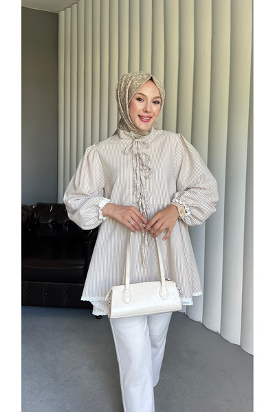 ensade Gofre Sleeve Elasticated Casual Stylish Tunic