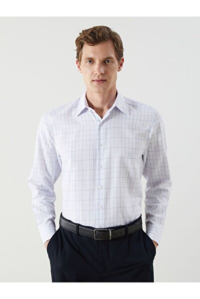 LC Waikiki Regular Fit Long Sleeve Plaid Gabardine Men's Shirt