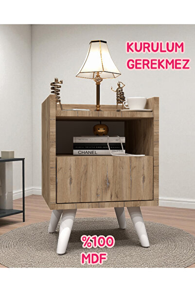 KONAK EV EŞYALARI Mlt Komodin,MDF,Montaj Gerekmez,Kurulum Gerekmez