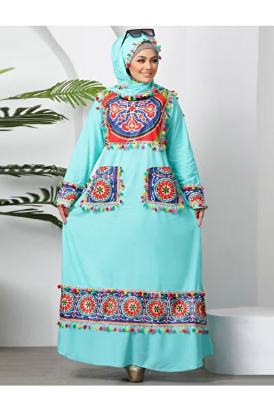 FULLJOY Shrink-resistant cotton prayer shawl with large detached scarf