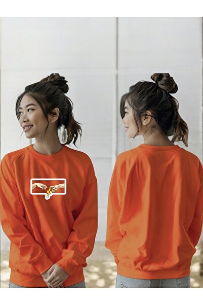 ArtYus سويت شيرت برقبة دائرية وأكمام طويلة للجنسين مطبوع عليه البيتزا