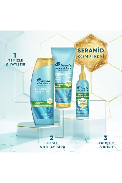 Head & Shoulders DermaXPro Yatıştırıcı Kepek Karşıtı Şampuan 300ML+Saç Kremi ...