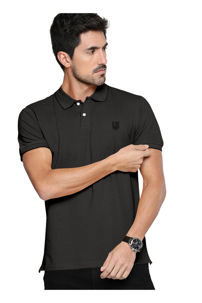 LAUREN SMITH Men’s Cotton Rich Polo T-shirt in Solid Colour