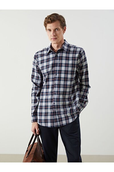 LC Waikiki Ανδρικό μακρυμάνικο καρό πουκάμισο LCWAIKIKI Classic Regular Fit