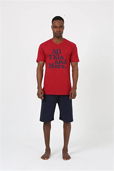 alfa expres Set de pijamale pentru bărbați, cu mâneci scurte, din bumbac piep...