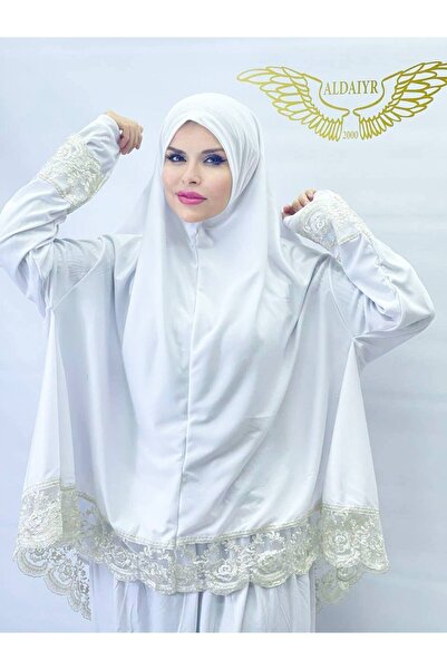 ALDAİR Double Piece Women's Hijab Embroidered Prayer Dress Anti-Sweat Prayer Clothing