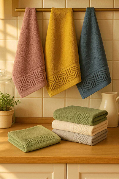 Mira Home 6 Parça Mutfak Havlusu Seti %100 Pamuklu Baklava