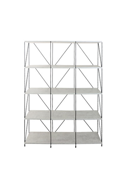 BAITY 5-Level Wooden Entryway Shelf - Gray