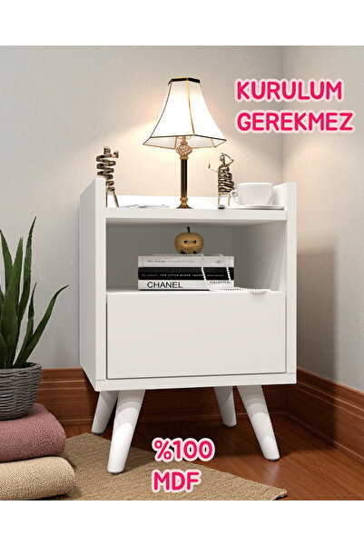 KONAK EV EŞYALARI Mlt Komodin,MDF,Montaj Gerekmez,Kurulum Gerekmez