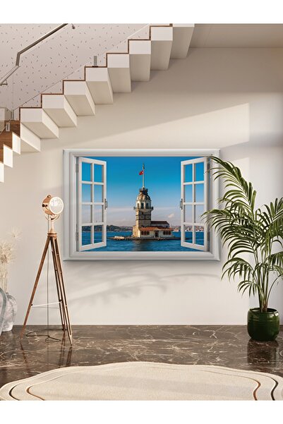 ESLEM KIZ KULESİ MANZARASI BASKI KANVAS TABLO