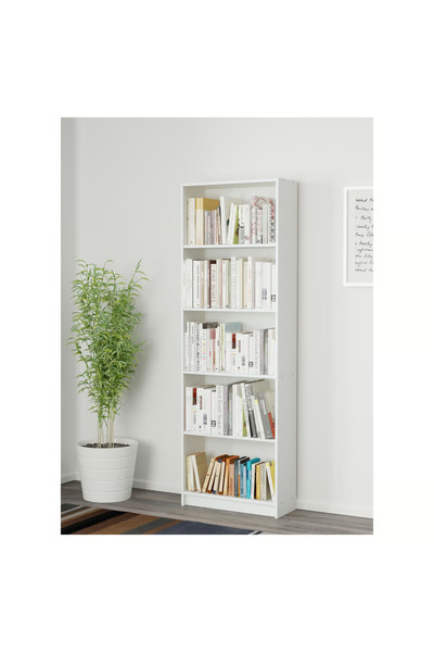 AZAF Gersby Bookcase White 60x180 cm