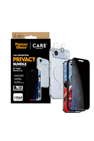 Panzer Glass CARE Protection Package 3-in-1 for iPhone 17 Air - Privacy