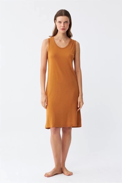 TOMMTONN Cămașă de noapte din bumbac pieptănat cu bretele groase pentru femei...