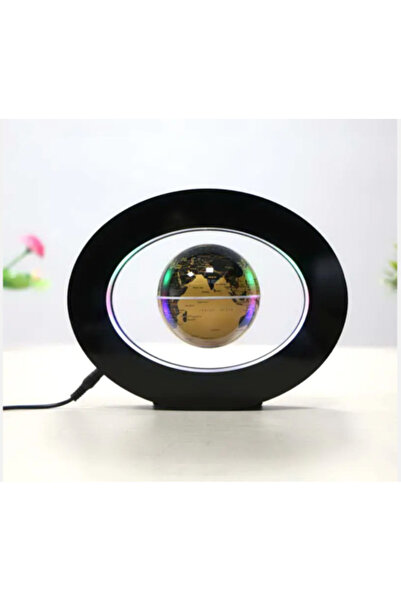 Generic كرة أرضية مغناطيسية دائرية LED - ذهبية