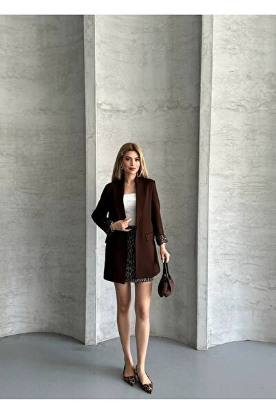 Bak'ap Premium Leopard Lined Blazer Jacket