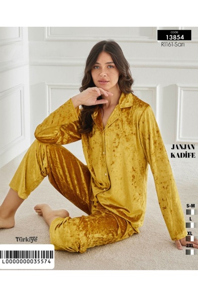 MISSIS PIJAMA KIŞLIK DÜĞMELİ UZUN KOL JANJAN KADİFE PİJAMA TAKIM (9 FARKLI RENK ŞEÇENEĞİ)