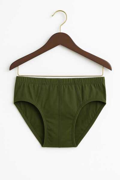 enmodaiçgiyim 20 τεμάχια 100% βαμβακερό χακί πράσινο ανδρικό εσώρουχο – αναπνεύσιμο, άνετο και εφαρμοστό