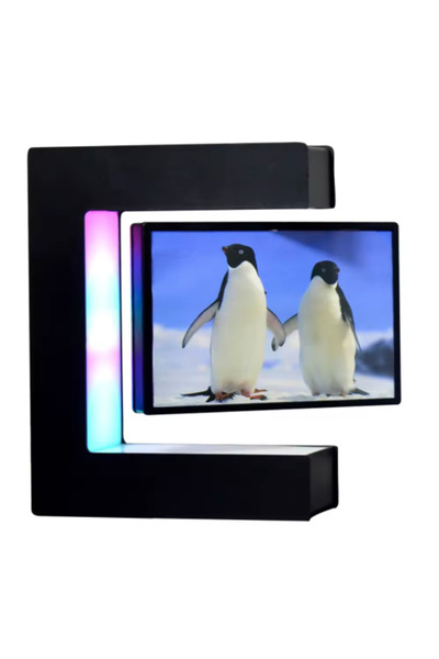 Generic Floating Magnetic LED Photo Frame - Black