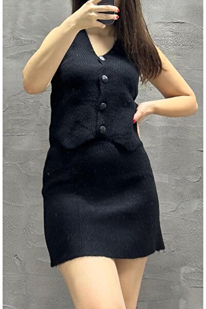 Yeys Skirt Vest Knitwear Set