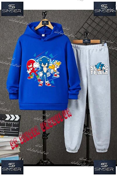 SS SİNSER Children's Unisex Printed Hooded Tracksuit Set with the Text: "Soni...