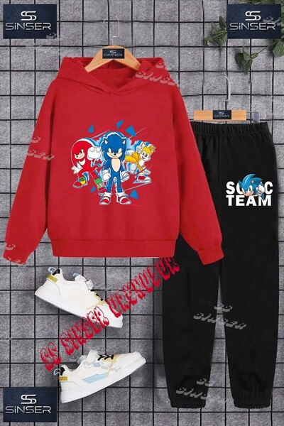 SS SİNSER Children's Unisex Printed Hooded Tracksuit Set with the Text: "Soni...