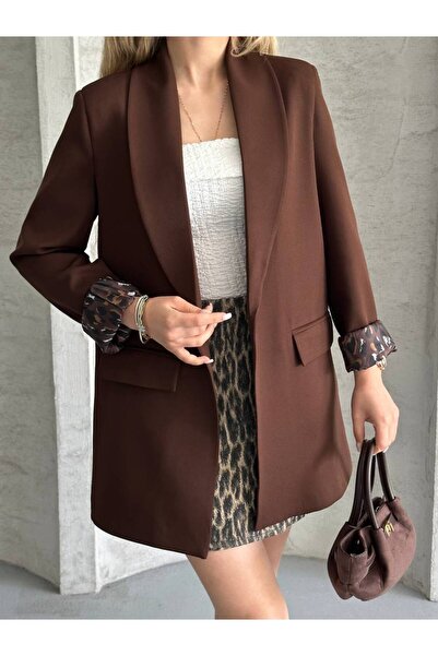 Bak'ap Premium Leopard Lined Blazer Jacket