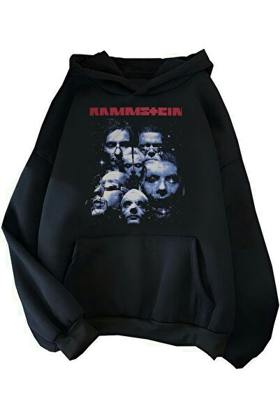 MAYDAY CULTURE Μαύρο φούτερ με τρεις κλωστές, unisex, oversize, με στάμπα Dtf...