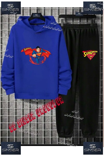 SS SİNSER Παιδικό Unisex Σετ Φόρμας με Κουκούλα και Στάμπα  "SUPERMAN FIST YO...