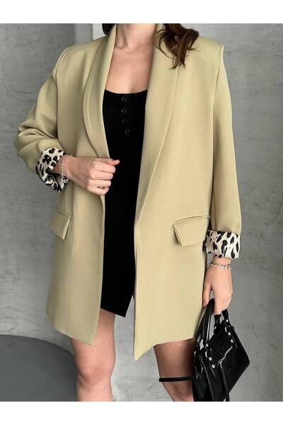 Bak'ap Premium Leopard Lined Blazer Jacket