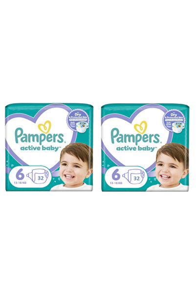 Pampers Scutece Active Baby Dry, All Night Protection, Marimea 6, 64 bucati