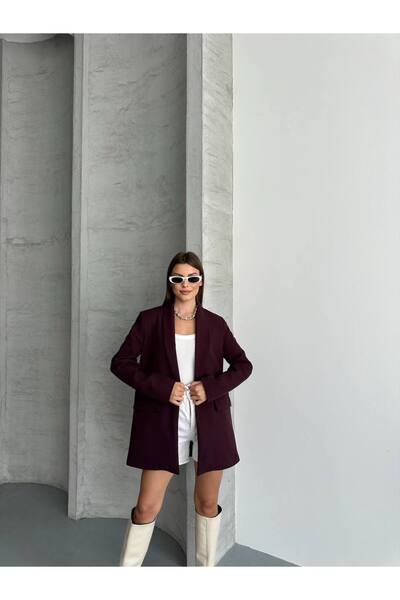 Bak'ap Premium Leopar Astarlı Blazer Ceket