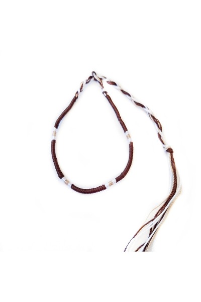 Wild Bracelets Adjustable textile bracelet, EARTH, for hand and foot made of silk, brown color