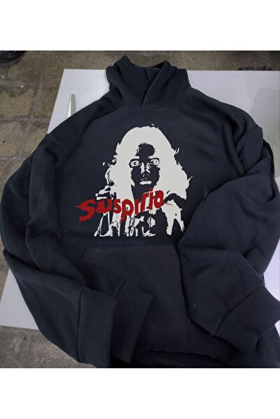 MAYDAY CULTURE Μαύρο φούτερ με τρεις κλωστές, unisex oversize, με στάμπα Dtf ...